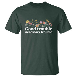 Good Trouble Necessary Trouble T Shirt Floral Lewis Activist Quote