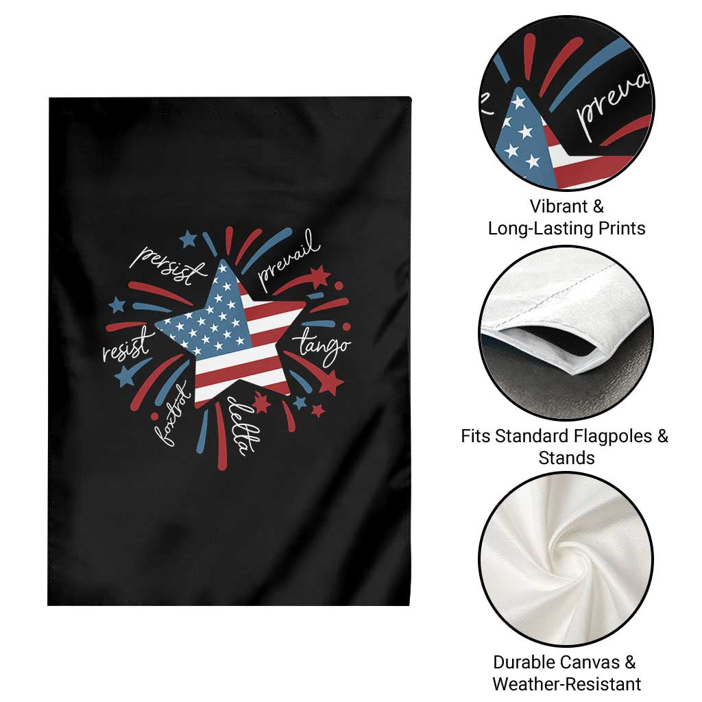 Funny 4th of July Fireworks Foxtrot Delta Tango Garden Flag TS11 Print Your Wear