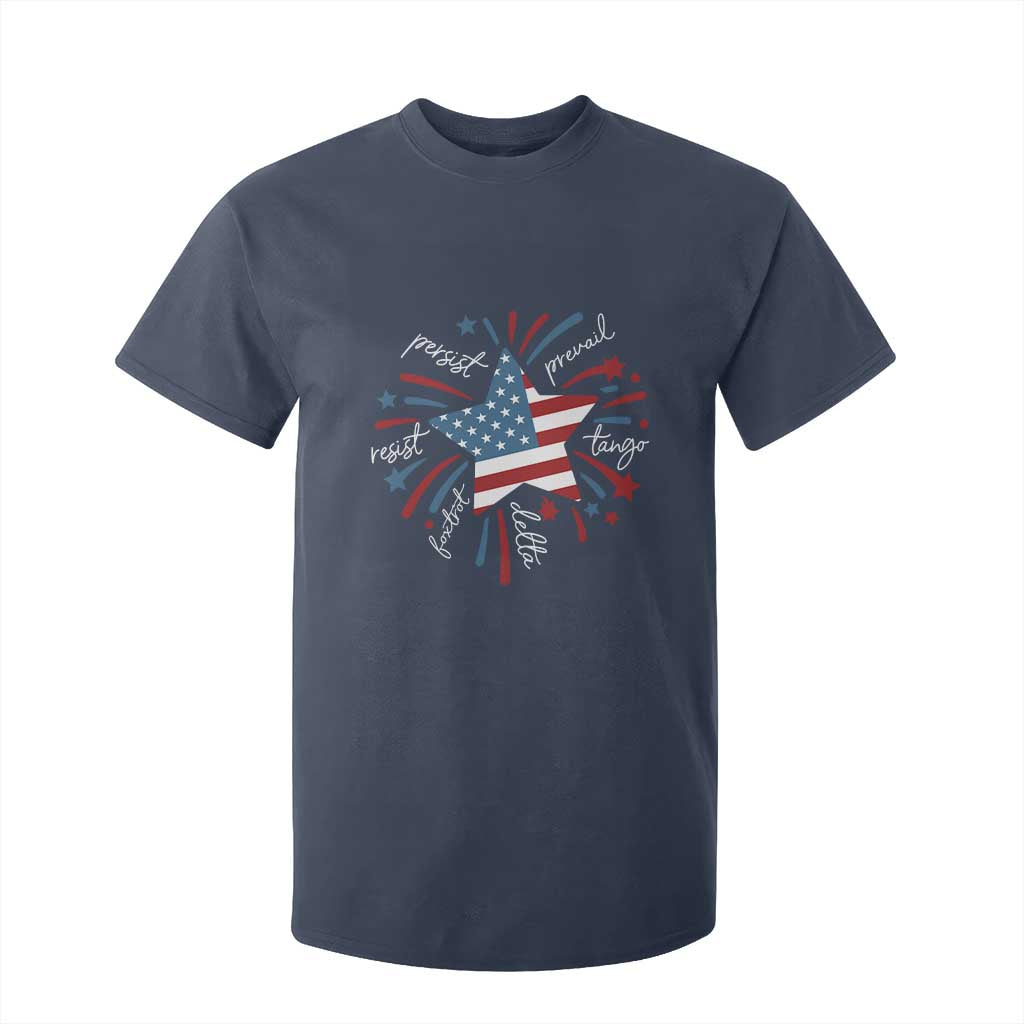 Funny 4th of July Fireworks Foxtrot Delta Tango T Shirt For Kid TS11 Navy Print Your Wear