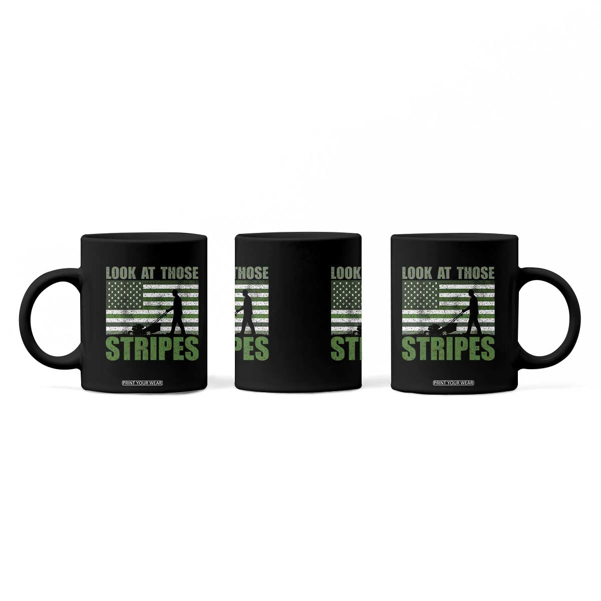 Funny Gardening Lawn Mower Coffee Mug Look At Those Stripes American Flag TS11 Print Your Wear