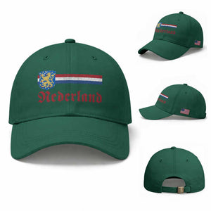 Nederland Holland Emblem Lion Vintage Dutch Flag Baseball Cap TS11 Baseball Cap Universal Fit Irish Green Print Your Wear