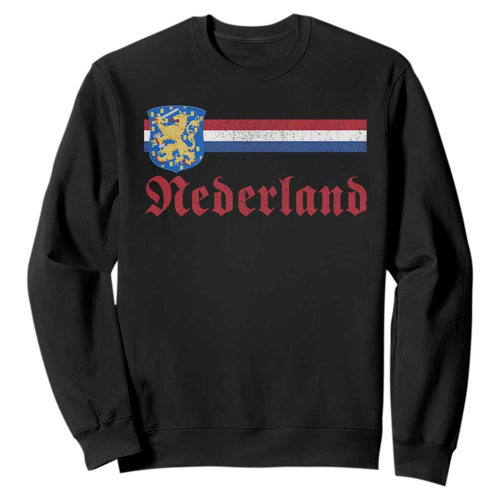 Nederland Holland Emblem Lion Vintage Dutch Flag Sweatshirt TS11 Black Print Your Wear