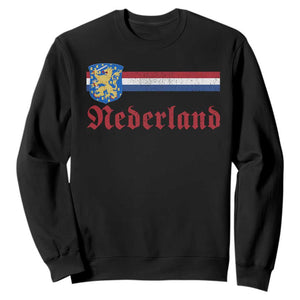 Nederland Holland Emblem Lion Vintage Dutch Flag Sweatshirt TS11 Black Print Your Wear