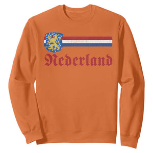 Nederland Holland Emblem Lion Vintage Dutch Flag Sweatshirt TS11 Orange Print Your Wear