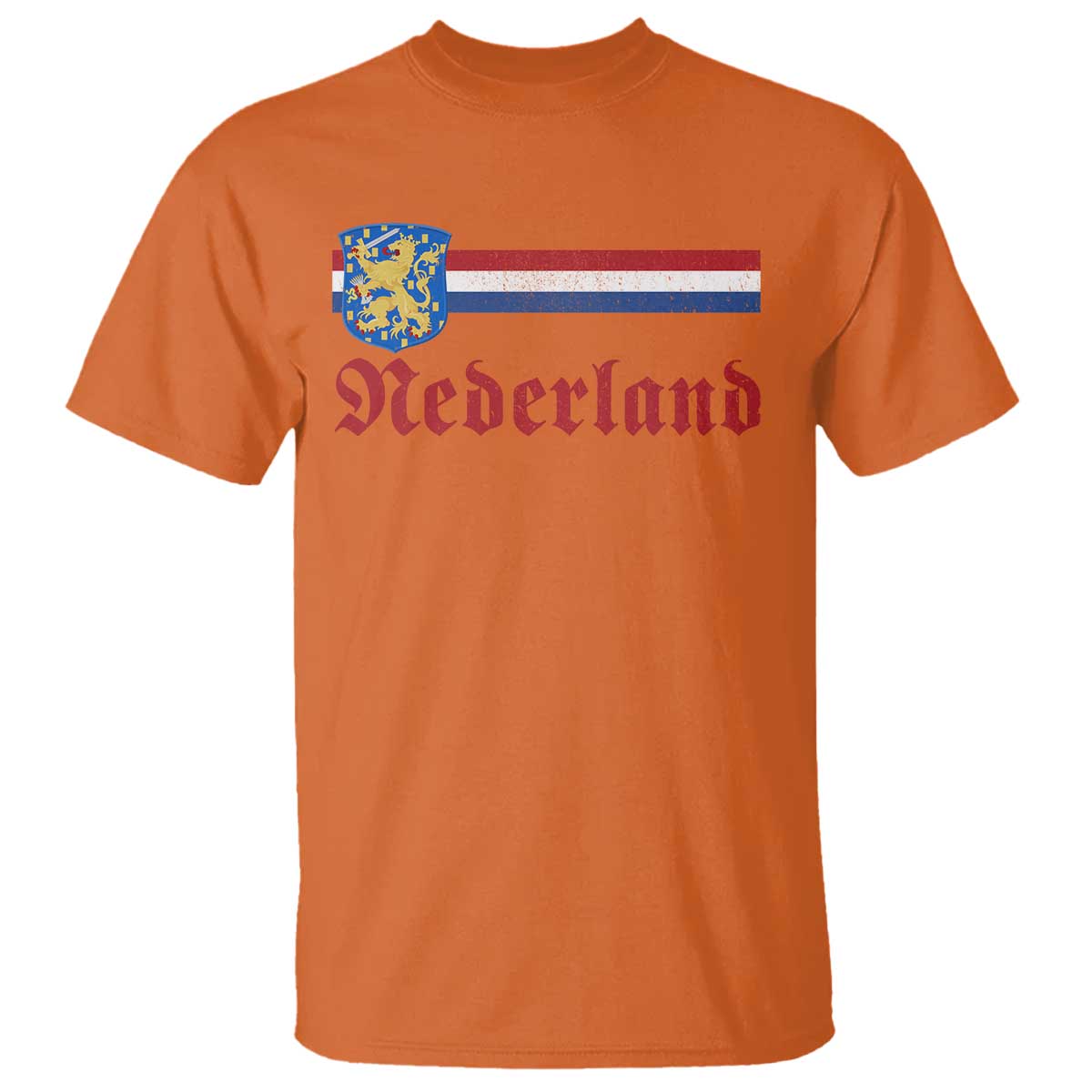 Nederland Holland Emblem Lion Vintage Dutch Flag T Shirt TS11 Orange Print Your Wear