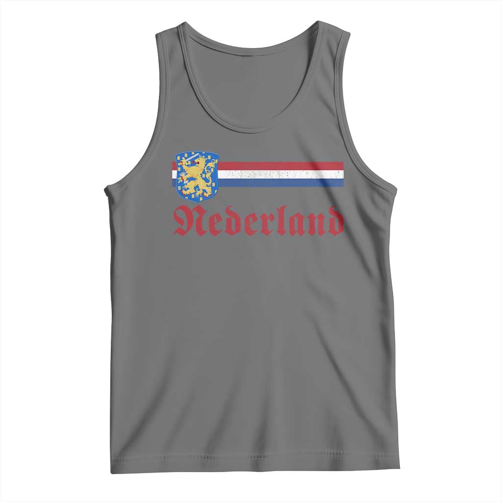 Nederland Holland Emblem Lion Vintage Dutch Flag Tank Top TS11 Black Heather Print Your Wear
