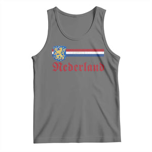 Nederland Holland Emblem Lion Vintage Dutch Flag Tank Top TS11 Black Heather Print Your Wear