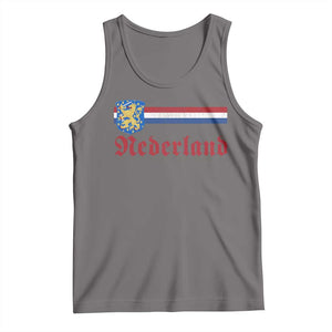 Nederland Holland Emblem Lion Vintage Dutch Flag Tank Top TS11 Deep Heather Print Your Wear