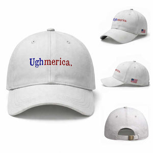 Ughmerica Liberal 4th of July Political Independence Day Baseball Cap TS11 Baseball Cap Universal Fit White Print Your Wear