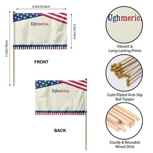 Ughmerica Liberal 4th of July Political Independence Day Patriotic Handheld Flag TS11 Print Your Wear