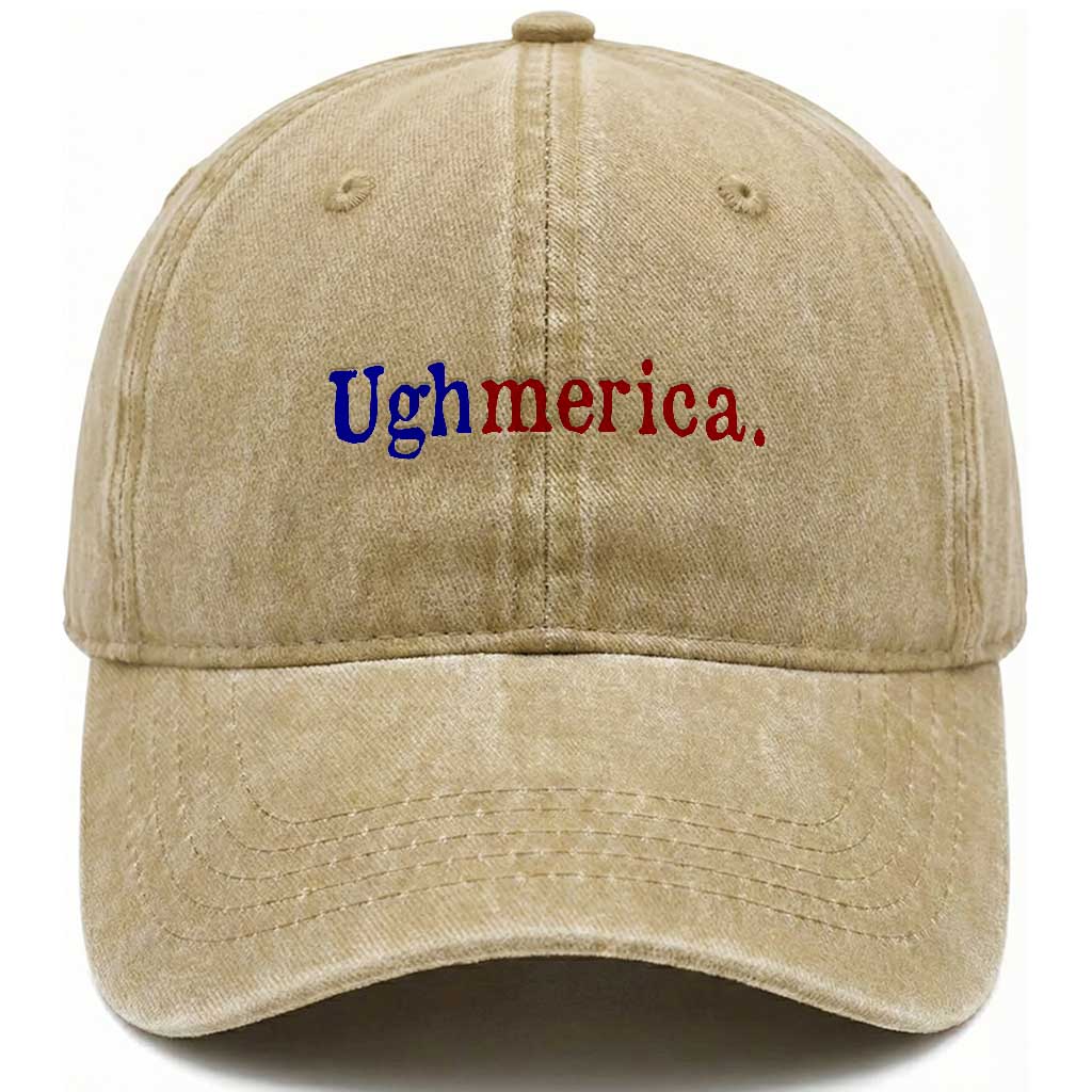 Ughmerica Liberal 4th of July Political Independence Day Washed Cotton Baseball Cap TS11 Print Your Wear