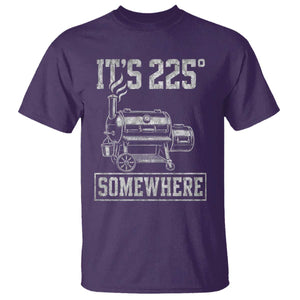 It Is 225 Somewhere Funny BBQ Smoker Grill T Shirt TS11 Purple Print Your Wear