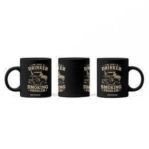 Funny BBQ Grilling Beer Lover Coffee Mug I'm Just A Drinker With A Smoking Problem TS11 Print Your Wear