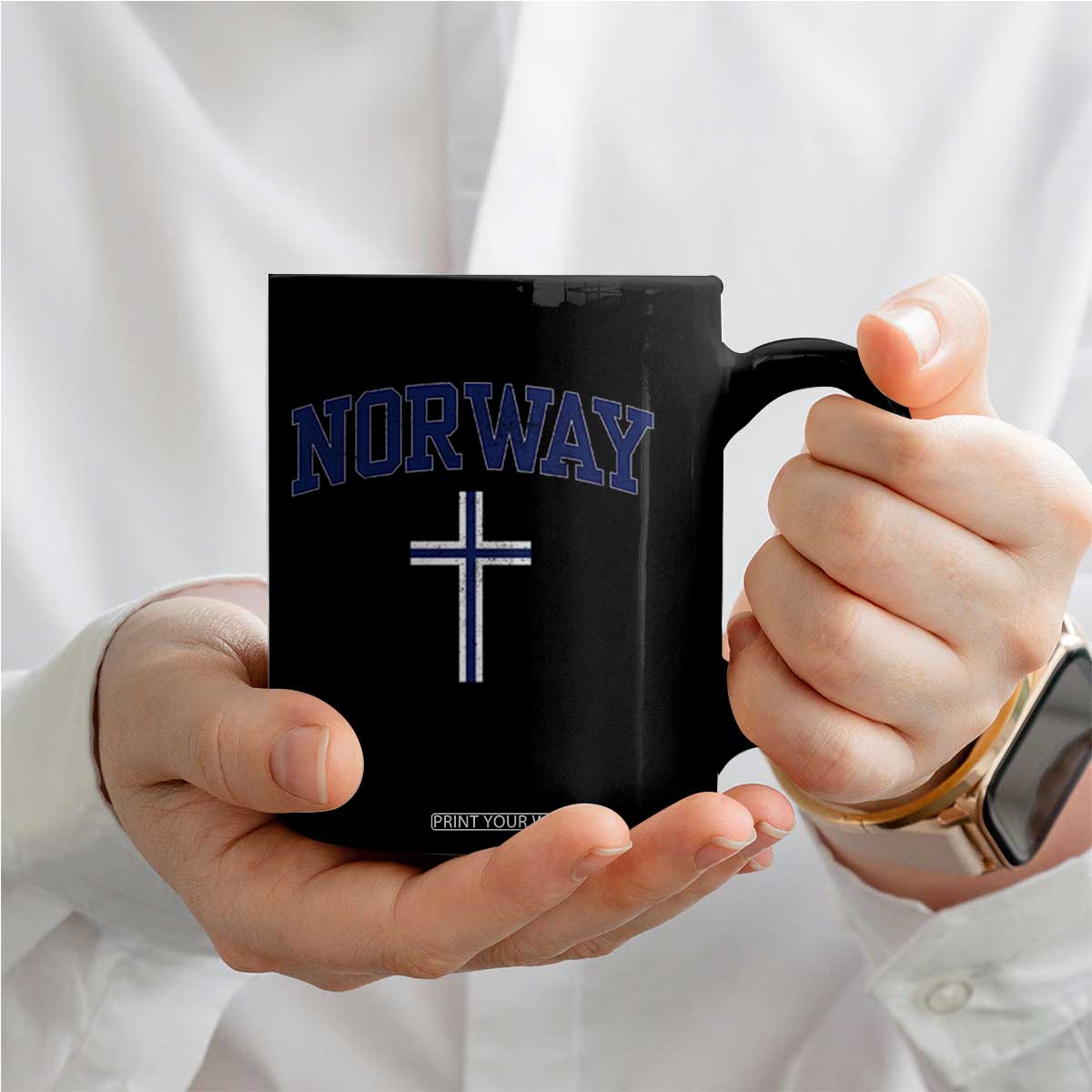 Norway Vintage Soccer Design The Nordic Cross Flag Coffee Mug TS11 Print Your Wear