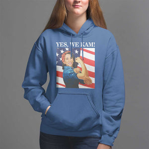 Harris 2024 Hoodie Yes We Kam Strong Woman American Flag TS11 Royal Blue Print Your Wear