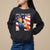 Harris 2024 Sweatshirt Yes We Kam Strong Woman American Flag TS11 Black Print Your Wear