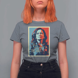 The First But Not The Last T Shirt For Women Madam Harris 2024 USA Portrait Presidential Election TS11 Charcoal Print Your Wear