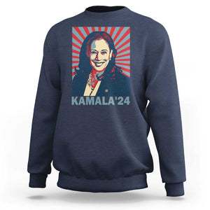 Kamala'24 Sweatshirt Retro Harris For President TS11 Navy Print Your Wear