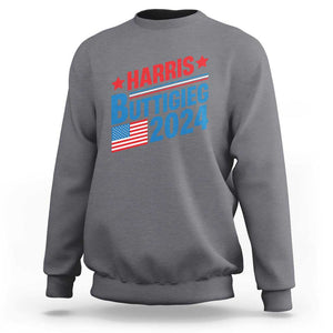 Harris Buttigieg 2024 Sweatshirt Presidential Election American Flag TS11 Charcoal Print Your Wear