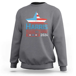 Harris Ocasio Cortez 2024 Sweatshirt American Flag Election Star TS11 Charcoal Print Your Wear