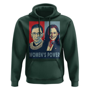 Women's Power Hoodie Ruth Harris Supporter Feminist Women's rights TS11 Dark Forest Green Print Your Wear