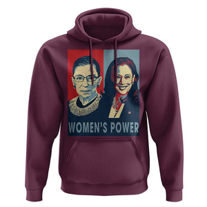 Women's Power Hoodie Ruth Harris Supporter Feminist Women's rights TS11 Maroon Print Your Wear