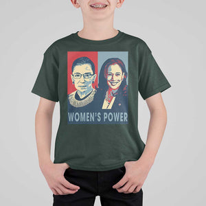 Women's Power T Shirt For Kid Ruth Harris Supporter Feminist Women's rights TS11 Dark Forest Green Print Your Wear