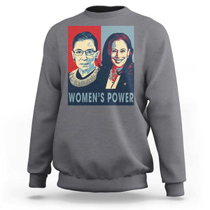 Women's Power Sweatshirt Ruth Harris Supporter Feminist Women's rights TS11 Charcoal Print Your Wear