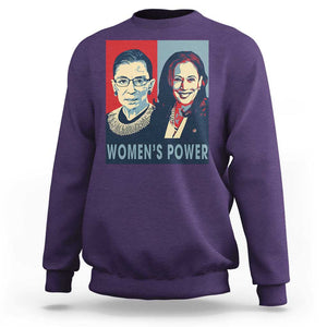 Women's Power Sweatshirt Ruth Harris Supporter Feminist Women's rights TS11 Purple Print Your Wear