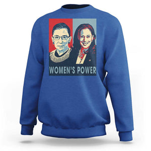 Women's Power Sweatshirt Ruth Harris Supporter Feminist Women's rights TS11 Royal Blue Print Your Wear