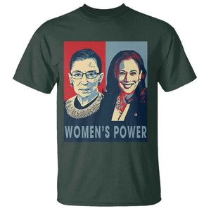 Women's Power T Shirt Ruth Harris Supporter Feminist Women's rights TS11 Dark Forest Green Print Your Wear