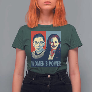 Women's Power T Shirt For Women Ruth Harris Supporter Feminist Women's rights TS11 Dark Forest Green Print Your Wear