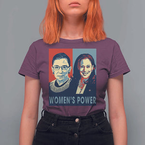 Women's Power T Shirt For Women Ruth Harris Supporter Feminist Women's rights TS11 Maroon Print Your Wear