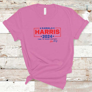 Harris 2024 Time To Make Herstory T Shirt American Flag Election Star TS11 Azalea Print Your Wear