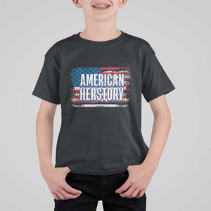 Kamala Harris T Shirt For Kid American Herstory History USA Flag Election 2024 TS11 Black Print Your Wear