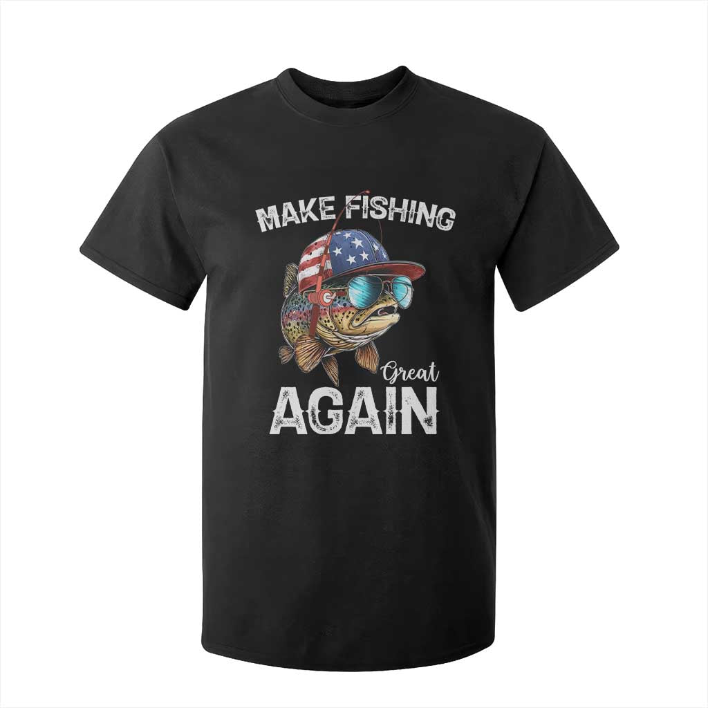 Funny Make Fishing Great Again T Shirt For Kid Bass Fishing TS11 Black Print Your Wear