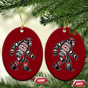 Bigfoot Native American Northwest Coast Art Ceramic Ornament TS11 Print Your Wear