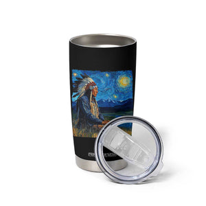 Native American Indian Van Goghs Starry Night Tumbler Cup TS11 Print Your Wear