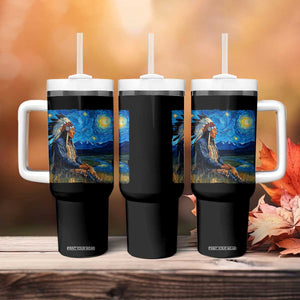 Native American Indian Van Goghs Starry Night Tumbler With Handle TS11 Print Your Wear