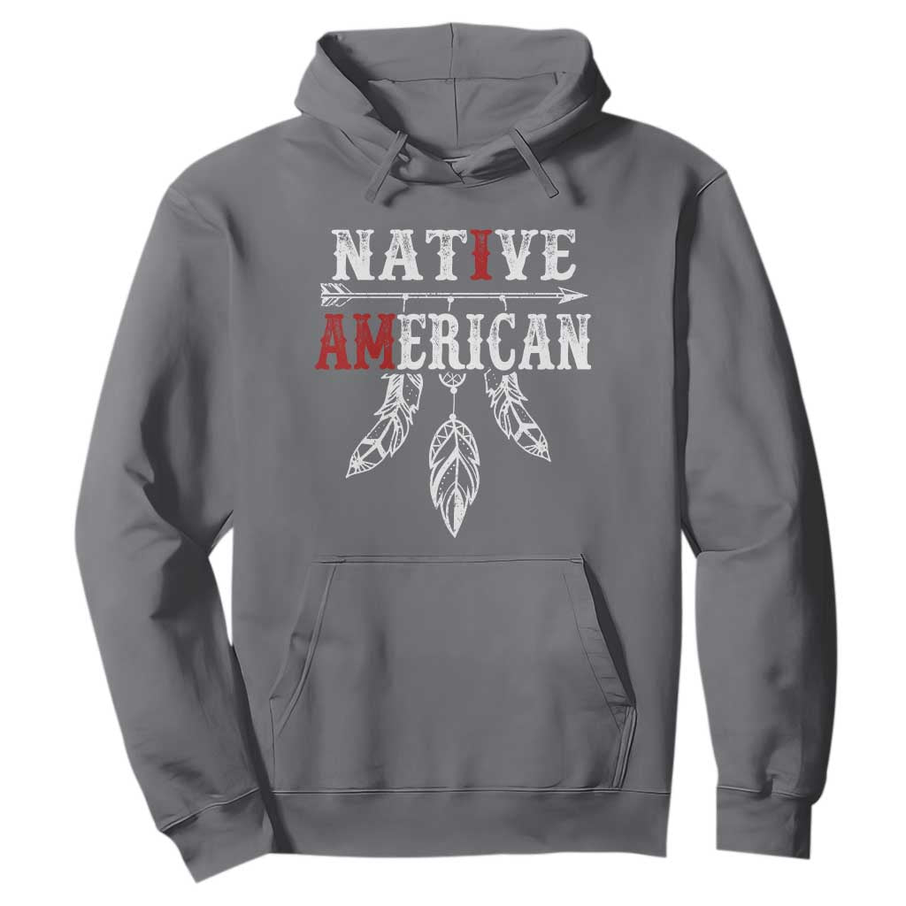 I Am Native American Hoodie Indigenous Pride Vintage Dreamcatcher Arrow TS11 Charcoal Print Your Wear