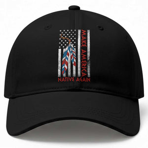 Make America Native Again Baseball Cap Indigenous Peoples Day USA Flag TS11 Print Your Wear