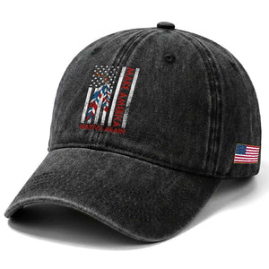 Make America Native Again Washed Cotton Baseball Cap Indigenous Peoples Day USA Flag TS11 Print Your Wear