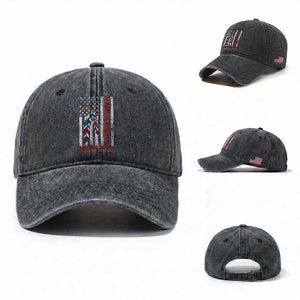 Make America Native Again Washed Cotton Baseball Cap Indigenous Peoples Day USA Flag TS11 Washed Cap Universal Fit Dark Gray Print Your Wear