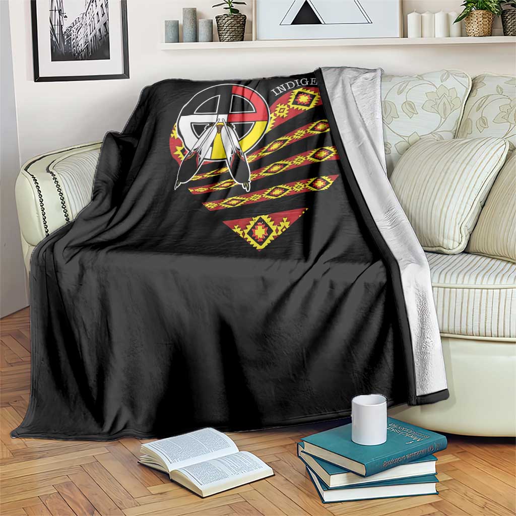 Indigenous Pride Native American Medicine Wheel Throw Blanket TS11 Print Your Wear
