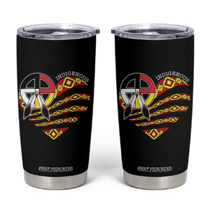 Indigenous Pride Native American Medicine Wheel Tumbler Cup TS11 Black Print Your Wear