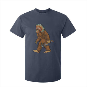 Funny Bigfoot American Indian Native Sasquatch Tomahawk T Shirt For Kid TS11 Navy Print Your Wear
