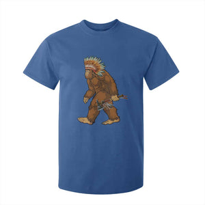 Funny Bigfoot American Indian Native Sasquatch Tomahawk T Shirt For Kid TS11 Royal Blue Print Your Wear