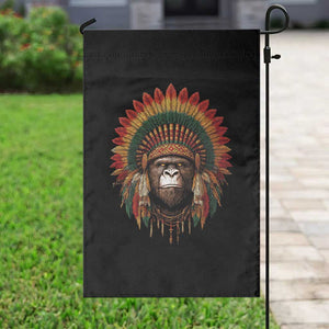 Bigfoot Native American Chief Sasquatch Wearing Headdress Garden Flag TS11 Print Your Wear