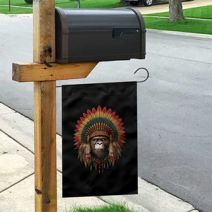 Bigfoot Native American Chief Sasquatch Wearing Headdress Garden Flag TS11 Print Your Wear