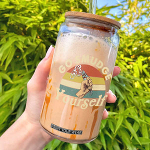Funny Go Smudge Yourself Glass Can Smudging Retro Native American Sage
